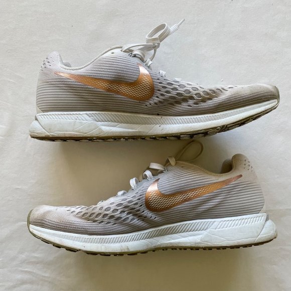 Women's Nike Air Zoom Pegasus 34 White Running Shoes Sneakers size 10 - Picture 7 of 11